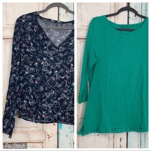 Bundle of 2 Long Sleeve Tops Large